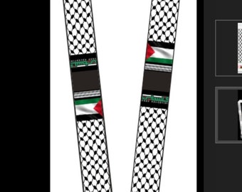 Palestine Keffiyeh Lanyard | Free Palestine | Kufiya