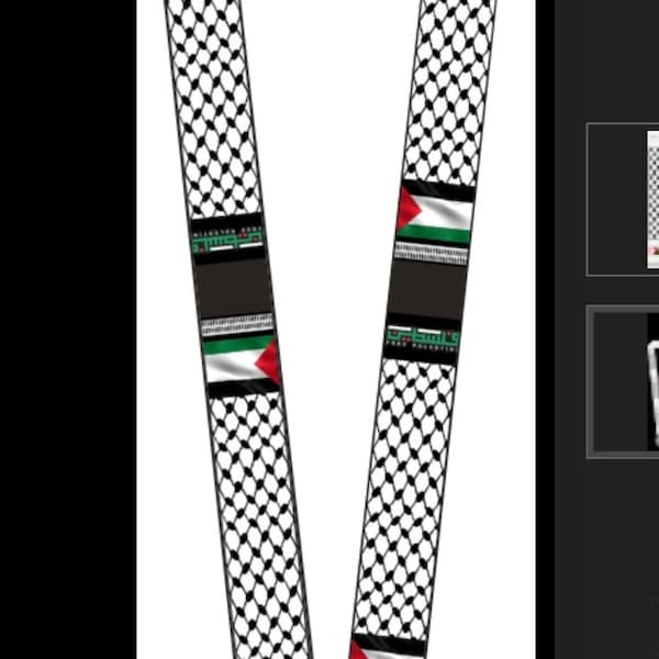 Palestine Keffiyeh Lanyard | Free Palestine | Kufiya