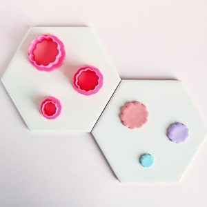 Scalloped Circle Polymer Clay Cutter | Floral & Cottagecore Jewelry Tool