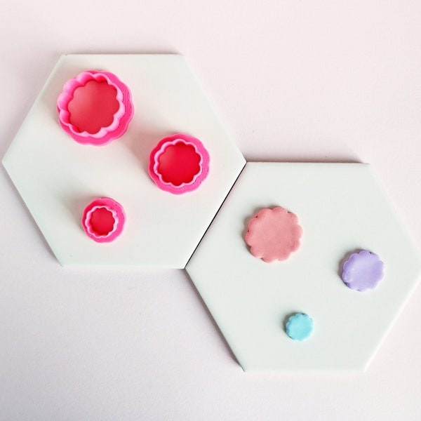 Scalloped Circle Polymer Clay Cutter | Floral & Cottagecore Jewelry Tool