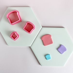 Bread Slice Clay Cutter | Food Inspired Jewelry Tool | Miniature Polymer Clay Supply