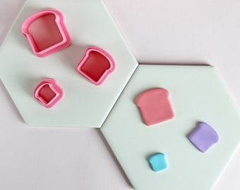 Bread Slice Clay Cutter | Food Inspired Jewelry Tool | Miniature Polymer Clay Supply
