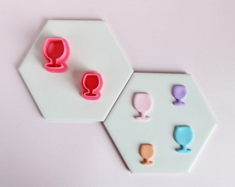 Wine Glass Polymer Clay Cutter | Celebration & Bar-Inspired Jewelry Tool
