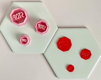 Stop Sign Polymer Clay Cutter | Playful & Bold Jewelry Tool