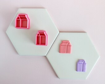 Milk Carton Polymer Clay Cutter | Kawaii Food-Inspired Jewelry Tool
