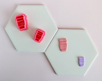 Coffee Cup Polymer Clay Cutter Set | 3D Printed PLA Clay Cutters for Earrings & Crafts