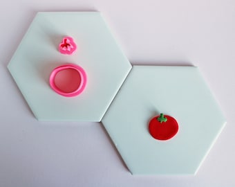 Tomato Polymer Clay Cutter | 3D Printed PLA Tool for Clay