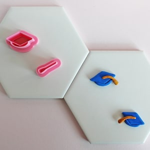Graduation Cap & Tassel Polymer Clay Cutter Set | 3D Printed PLA Cutters