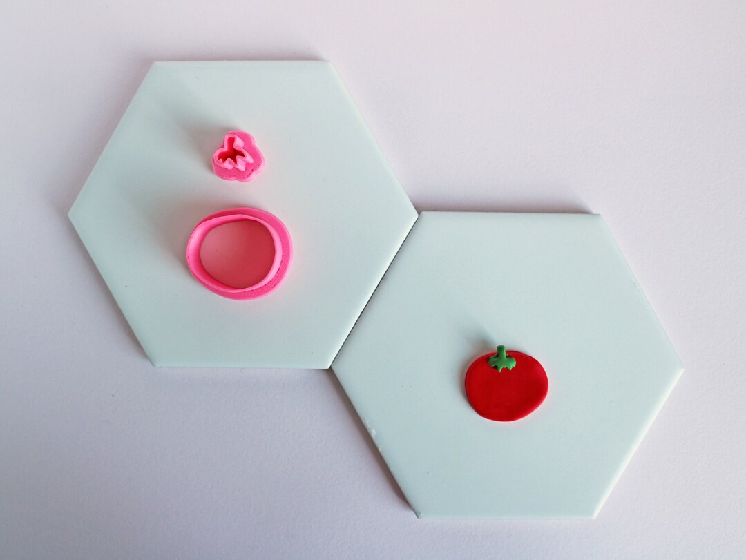 Tomato With Leaf Clay Cutters 1in 3D Printed Cutter Cutter Etsy