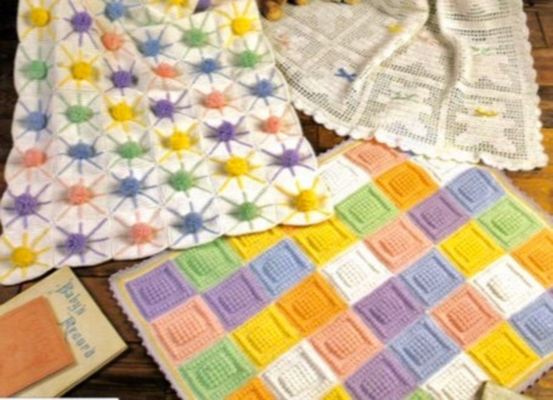6 Vintage Baby Blanket Patterns to Chooses From PDF Etsy