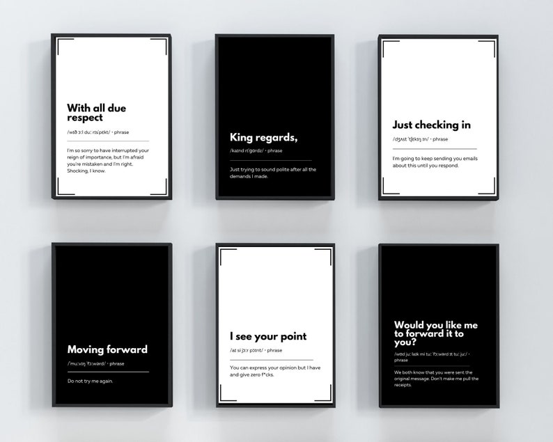 Office Wall Art Set of 30 Printable Home Office Decor Bundle Etsy