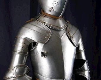 Medieval Knight Gothic Armor Suit half Suit Of Armor Battle Ready Steel Armour Suit With helmet Best Gift\ halloween