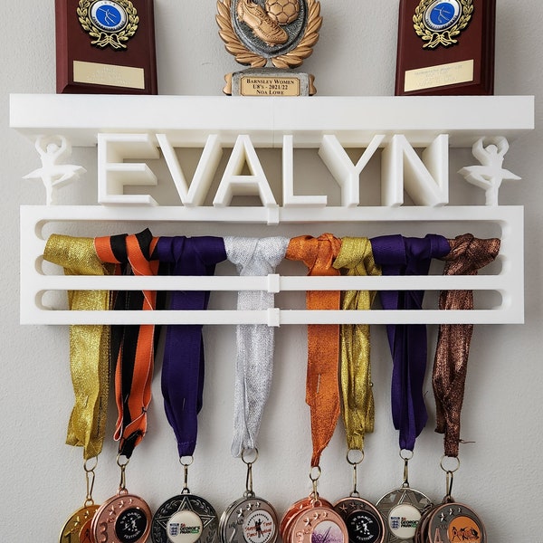 Personalized Medal and Trophy Display, Personalized Medal Holder, Trophy and Medal Awards Display, Medal display, Medal Holder, Medal Hanger