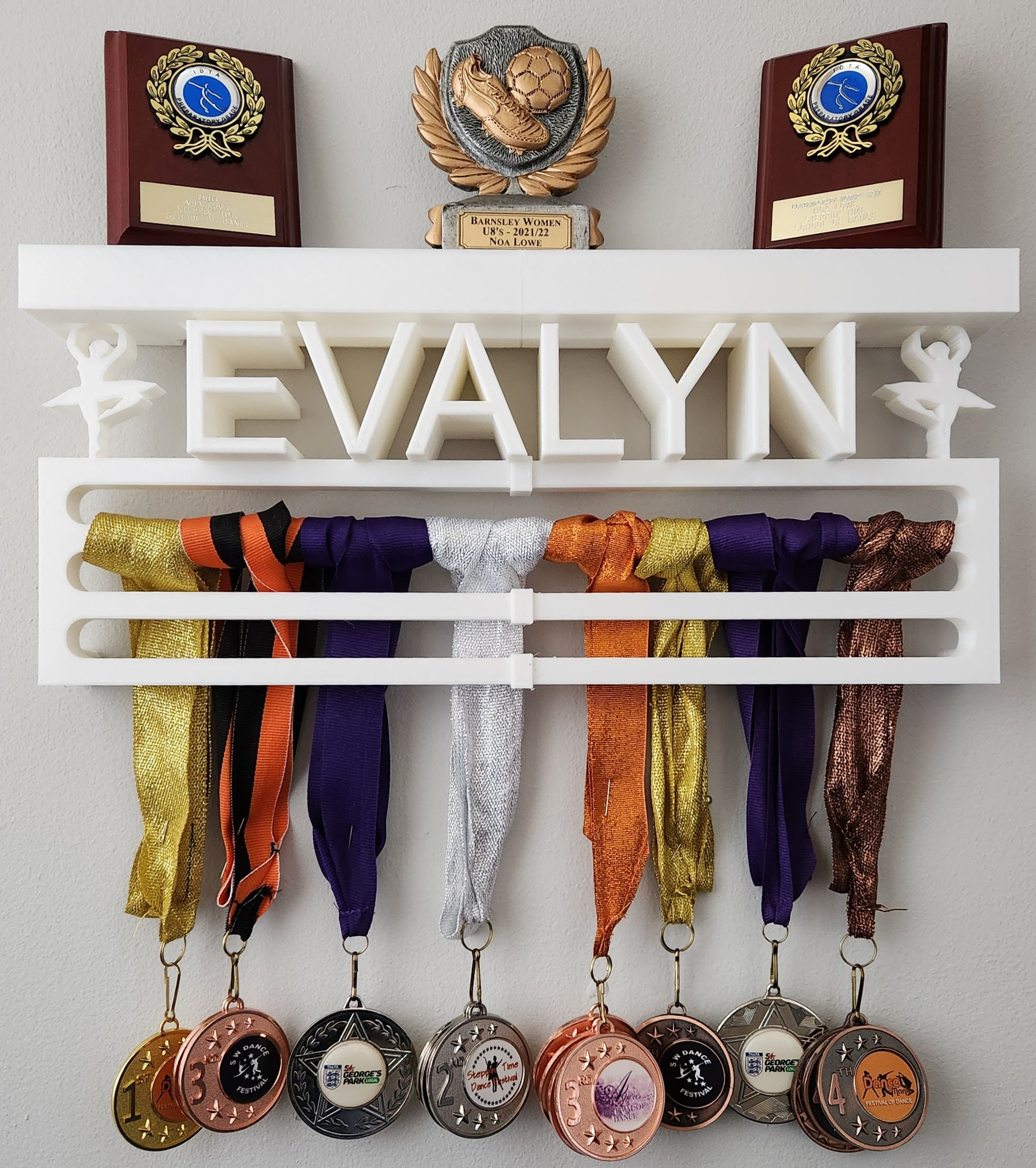 Métal en fer forgé Porte-médailles Sports Football Medal Display Wall Hooks  pour salon Chambre