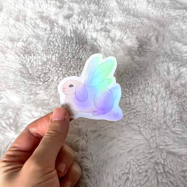 Fairy Bunny Holographic Sticker
