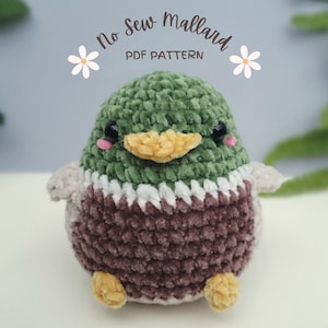 Little mallard no sew crochet pattern | Cute amigurumi duck | Small plushy