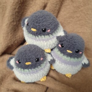 Handmade pigeon plushie | Fluffy crochet toy | Ideal gift for bird lovers image 13
