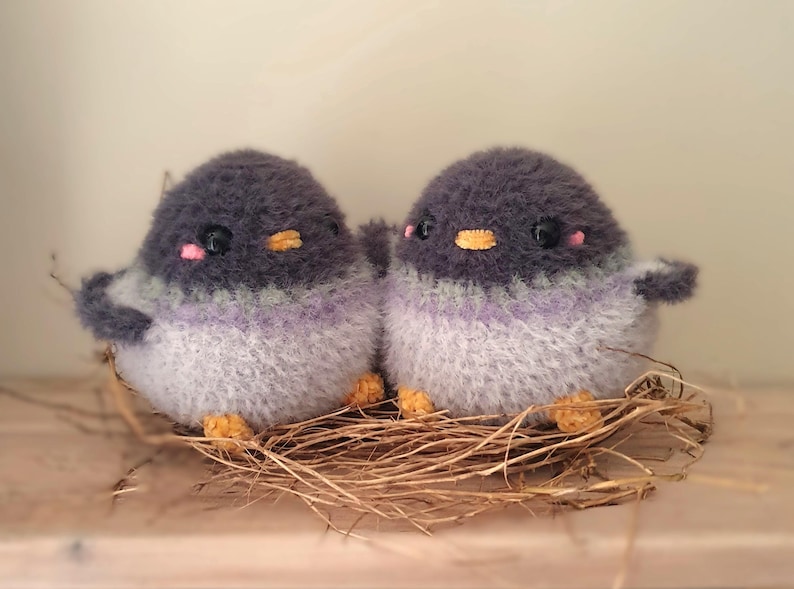 Handmade pigeon plushie | Fluffy crochet toy | Ideal gift for bird lovers image 9