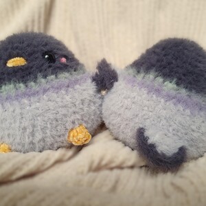 Handmade pigeon plushie | Fluffy crochet toy | Ideal gift for bird lovers image 7