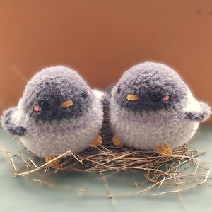 Handmade pigeon plushie | Fluffy crochet toy | Ideal gift for bird lovers image 5