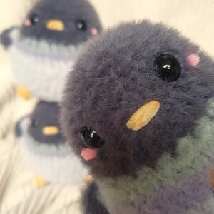 Handmade pigeon plushie | Fluffy crochet toy | Ideal gift for bird lovers image 14
