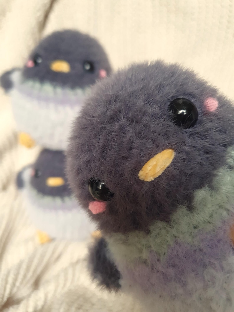 Handmade pigeon plushie | Fluffy crochet toy | Ideal gift for bird lovers image 14