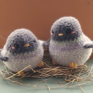 Handmade pigeon plushie | Fluffy crochet toy | Ideal gift for bird lovers image 3