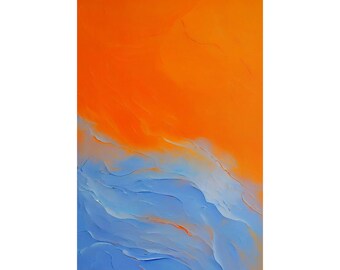 Abstract Canvas Poster, Pastel Colors Oil Painting Wall Art Print, Matte Home Decor, Minimalist Artwork for Bedroom, Office, Living