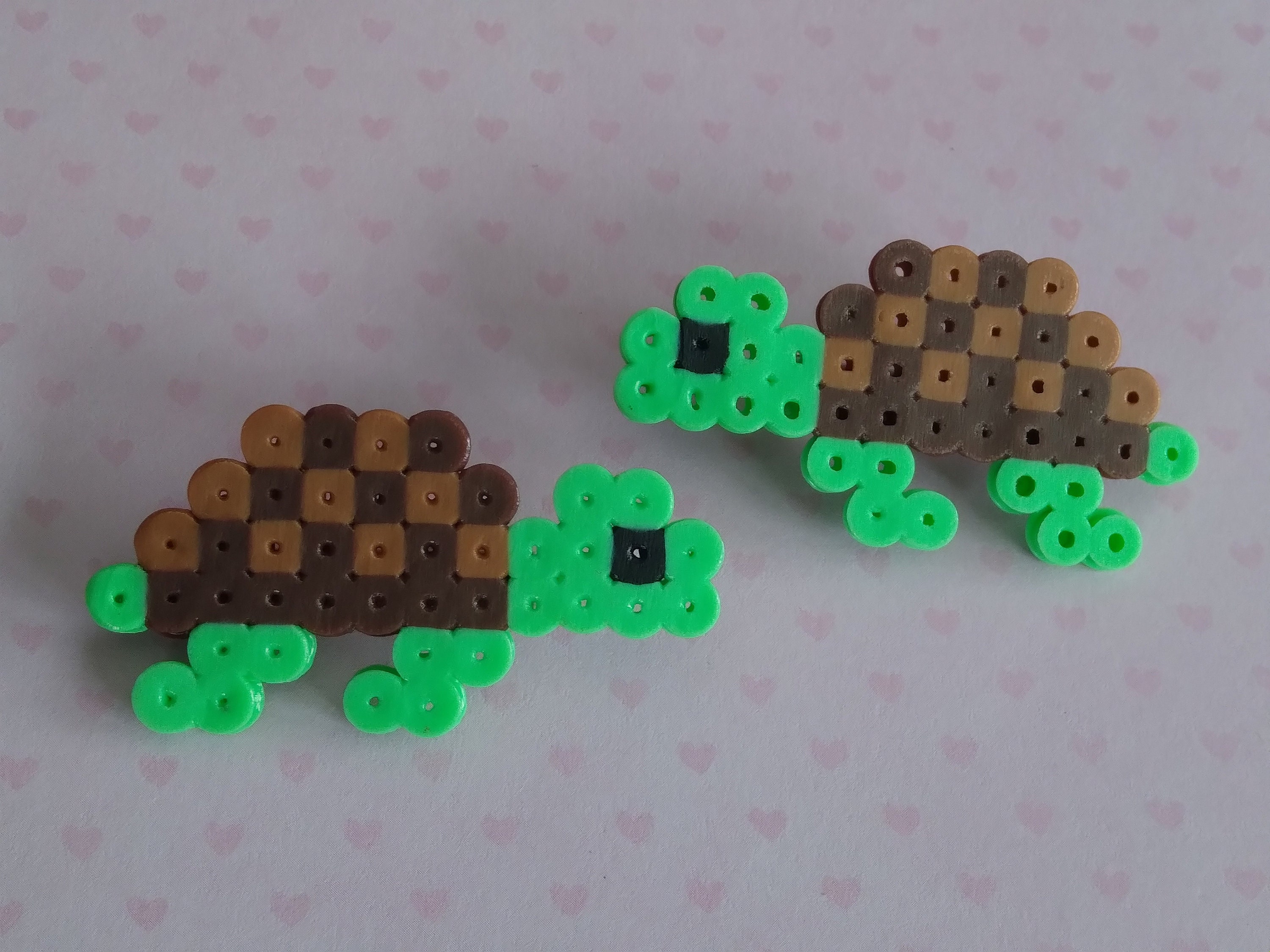 Cute Turtle Tortoise Pin Set of 2 Perler Bead Etsy