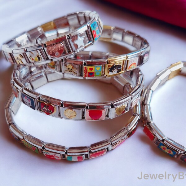 Italian Charm Bracelet Links Etsy