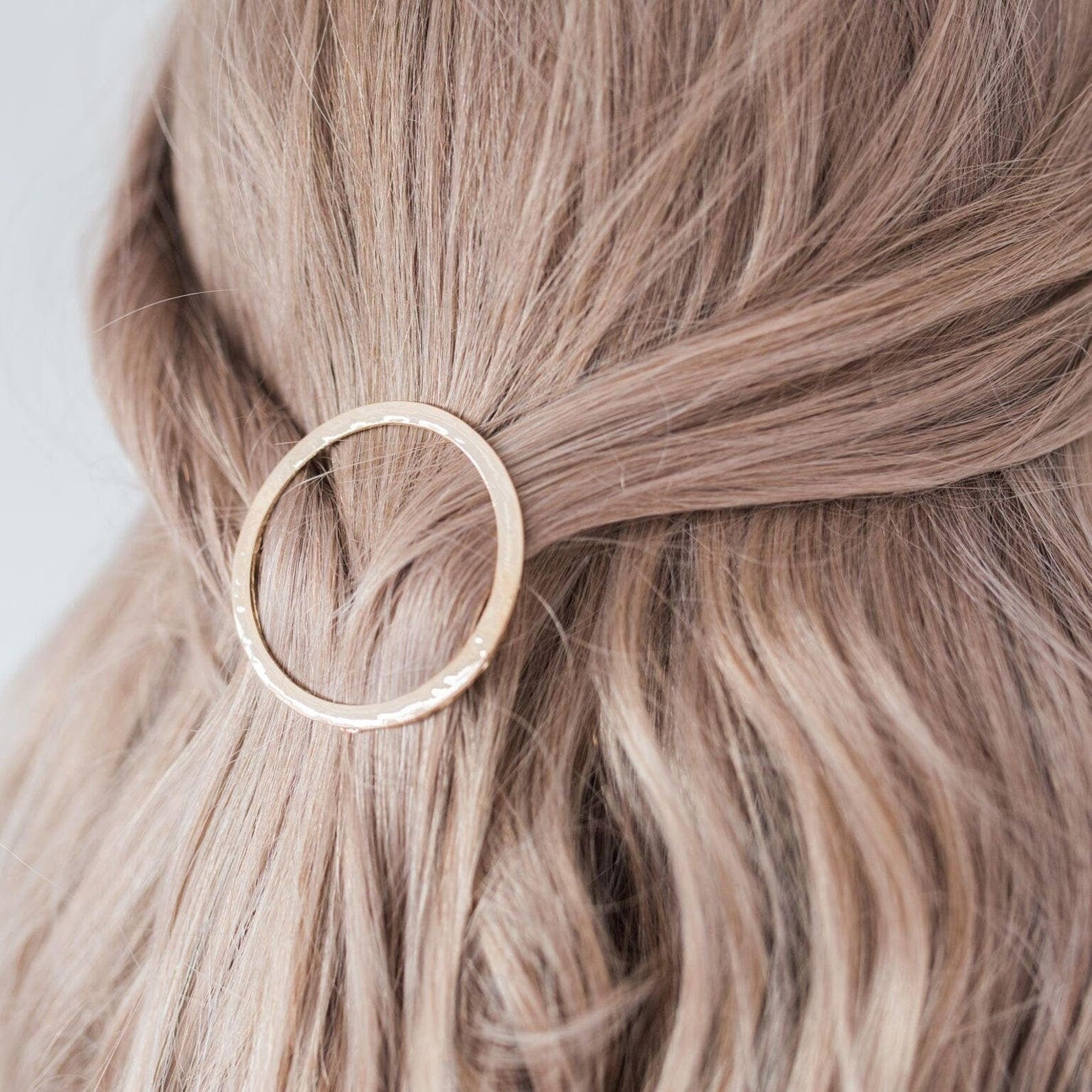 Flower Strass Buckle Hair Clip Gold Woman REWAC050100AGKPZG005