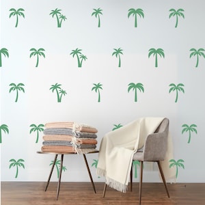 Palm Tree Wall Decals - Tropical Home Decor - Modern Wall Stickers, Boho Nursery Decor, Kids Room Wall Art, Minimalist Home Decor