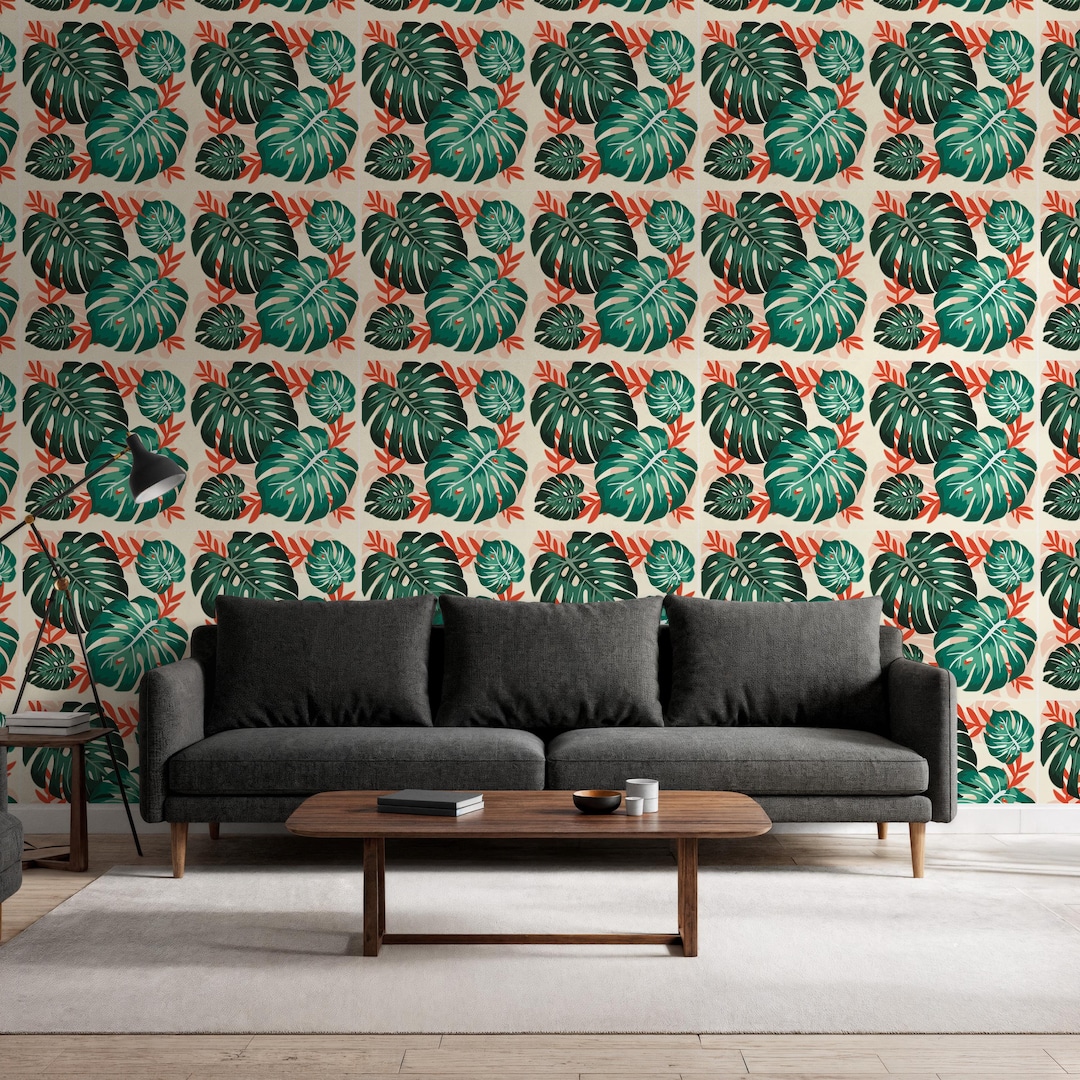Tropical Monstera Wallpaper for Living Room or Entryway, Peel and Stick  Removable Wall Mural, Bold Green Jungle Leaf Accent Decors - Etsy