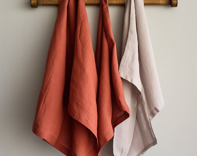 TEA TOWEL- soft linen tea towel , kitchen towel , washed linen kitchen towel
