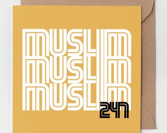 Contemporary Islamic Greeting Card: Muslim 247 Art - Eid & Ramadan