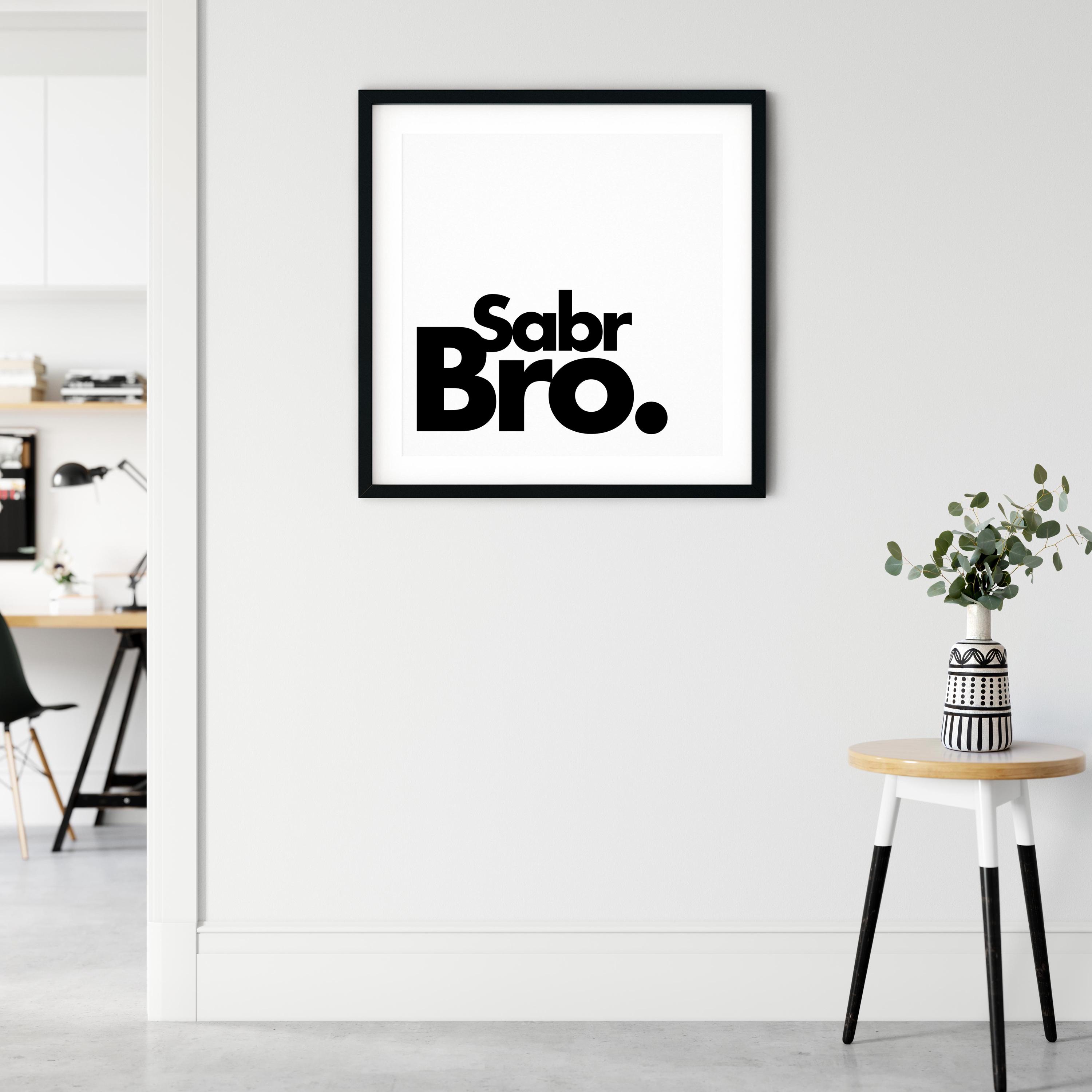 Sabr Bro Islamic Art Print: Modern Muslim Home Decor - Etsy