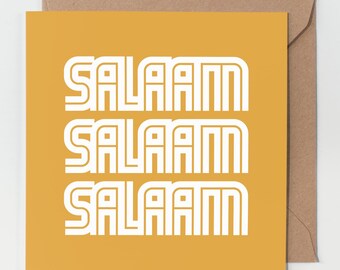 Salaam Islamic Greeting Card: Contemporary Muslim Art Card