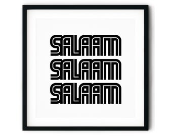 Salaam Islamic Art Print: Modern Muslim Home Decor