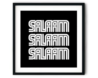 Salaam Islamic Art Print: Modern Muslim Home Decor