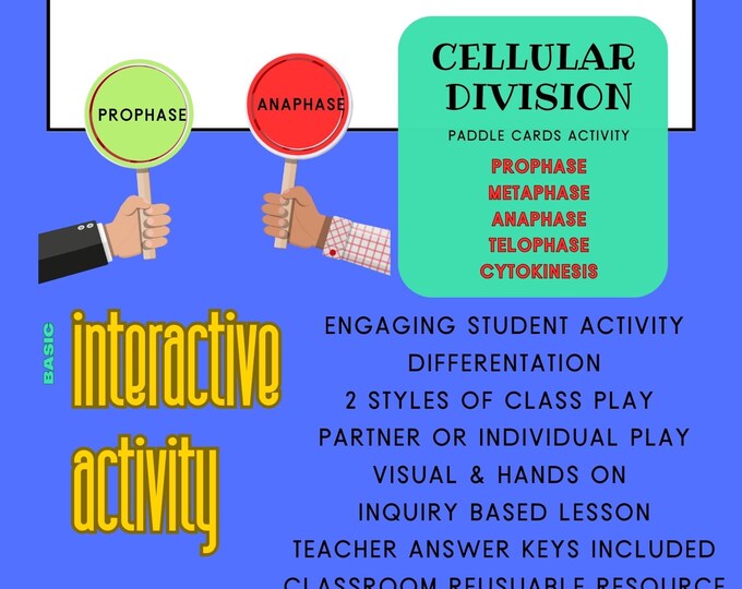 Mitosis Cell Division Foldable Cut and Paste Science Activity and ...