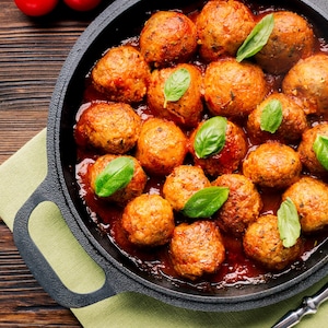Receita de Almôndegas de Frango Assadas com Ricota | Refeição Suculenta, Saborosa e Fácil | Download Digital para Imprimir