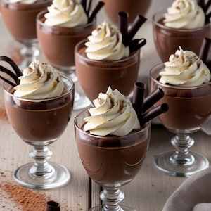 Homemade Chocolate Pudding Cups Recipe | Easy Make-Ahead Dessert | Digital Download