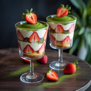 Strawberry Matcha Tiramisu Recipe | Unique Fusion Dessert | Instant Digital Download