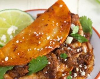 Receta de auténticos tacos de birria / Deliciosos tacos callejeros mexicanos / Descarga digital imprimible