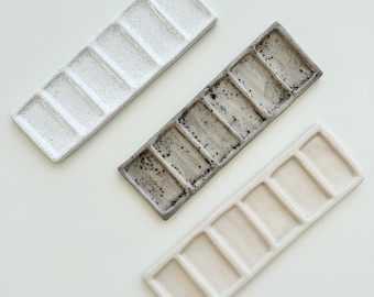 Handmade Ceramic Paint Palette: Watercolor Mixing, Artist Tool
