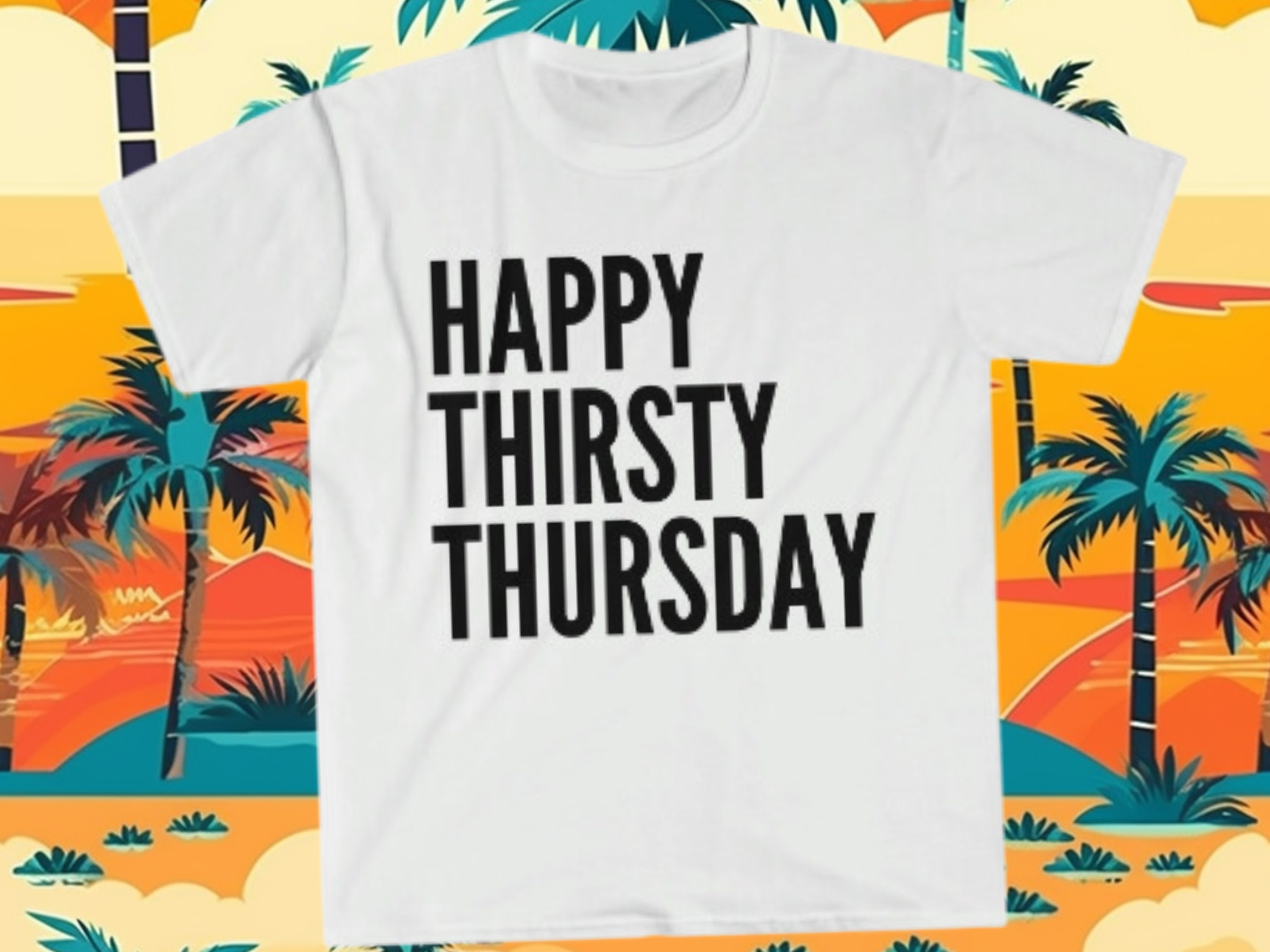 Happy Thirsty Shirt One of the Days the Week - Etsy