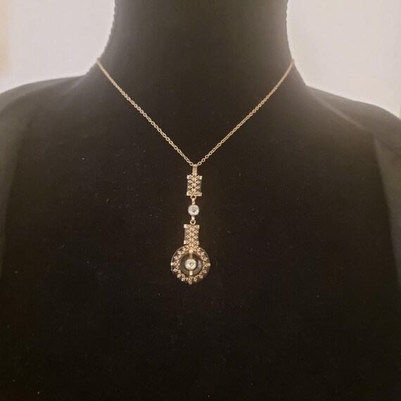 Pendentif Ancien Napoléon III - Médaillon Français 19e Siècle - Pierre Bleue Naturelle - Occasion