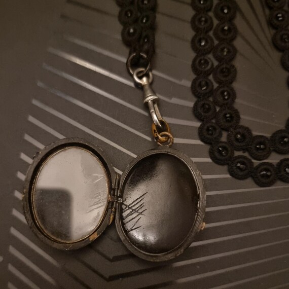 Collier ancien victorien en perles de jais frança… - image 7