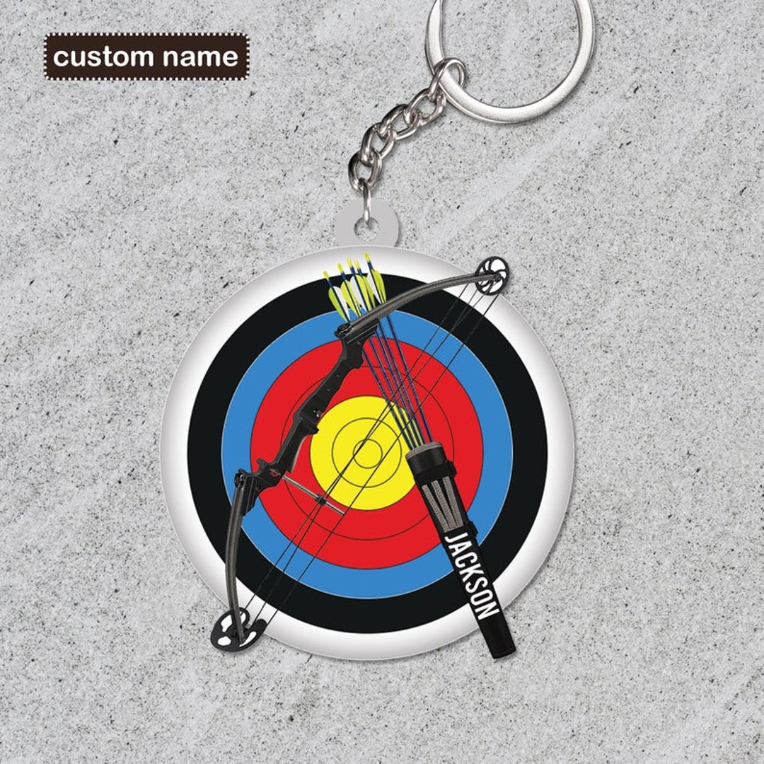 Personalized 2D Keychain Archery Keychain Archery 2D Etsy