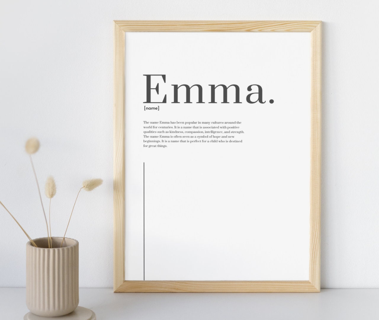 Personalized Name Definition Wall Art, Printable Wall Art Gift
